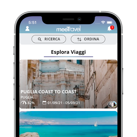 La app MeeTravel utilizza algorirmi di machine learning per ottimizzare il match tra gli utenti e i viaggi proposti.
